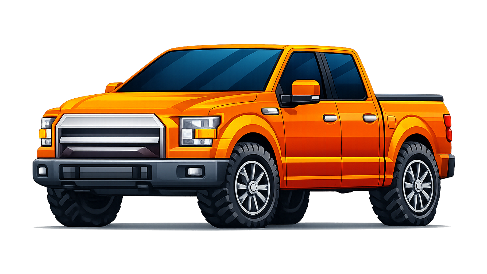 Full-colour pickup truck