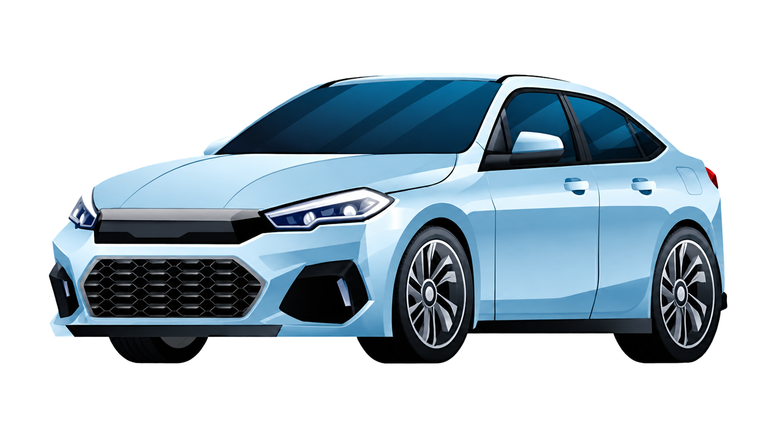 Full-colour sedan